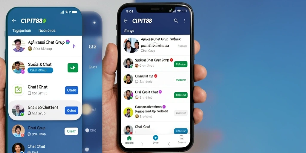 Tampilan antarmuka chat grup yang interaktif dan menarik.