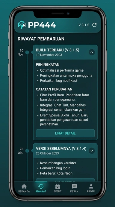 Riwayat Versi pp444 untuk Pengguna Android